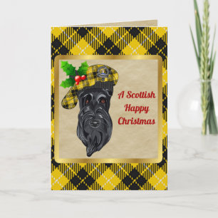 Tarjeta Barclay Badge & Tartan Personalizado Xmas