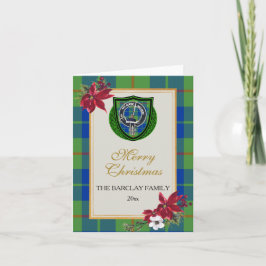 Tarjeta Barclay Scottish Clan Tartan & Crest