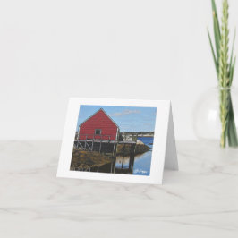 Tarjeta Barco de arte textil Notecard