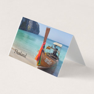Tarjeta Barco de cola larga en Koh Lao Liang, Tailandia