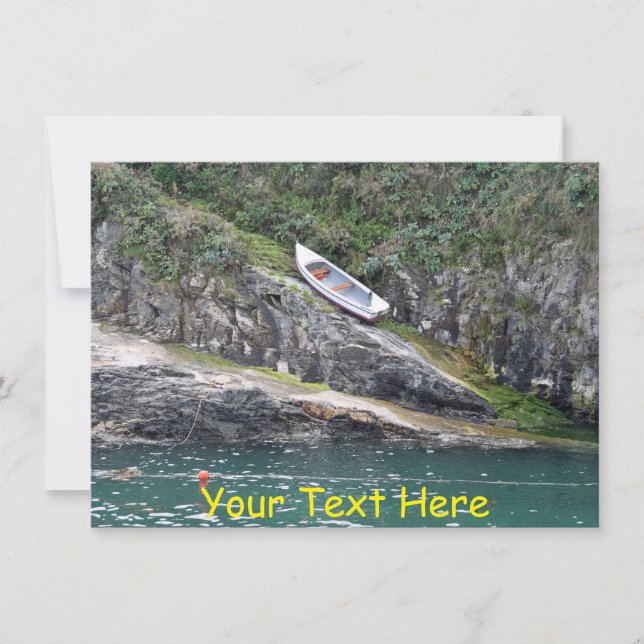 Tarjeta Barco de Cornwall personalizable (Anverso)