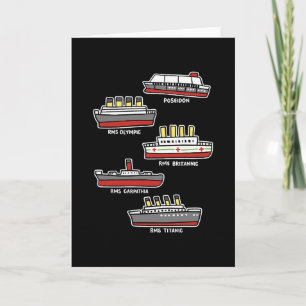 Tarjeta Barco de Crucero Famoso Rms Titanic Britanic Posei