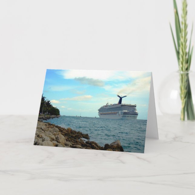 Tarjeta ~Barco de crucero~ GRANDES TARJETAS, PERSONALIZAR (Anverso)