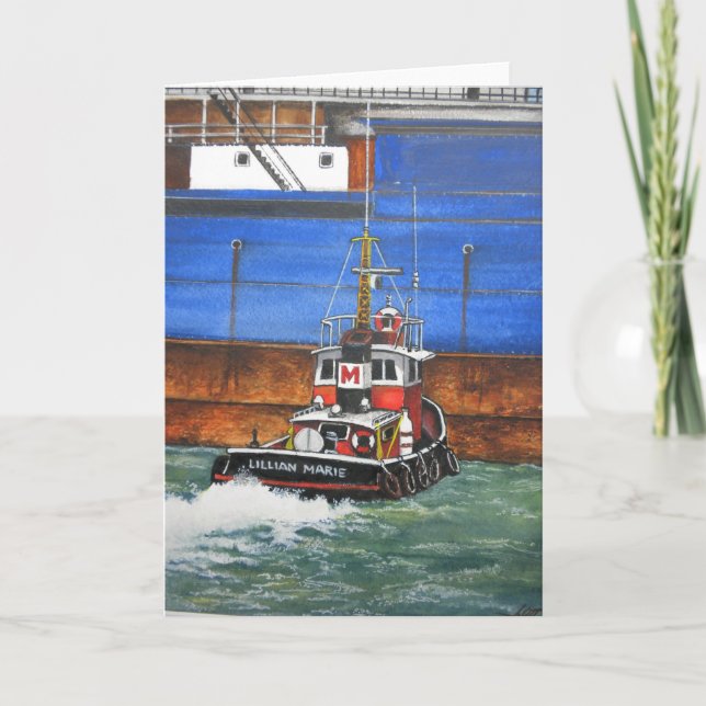 Tarjeta Barco de Lillian Marie, por Jim Ott (Anverso)