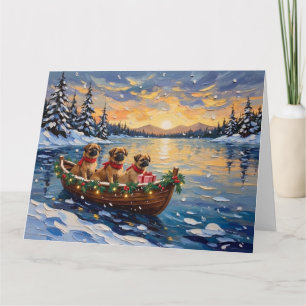 Tarjeta Barco de Navidad de Pekín Fiesta