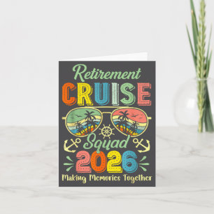 Tarjeta Barco de retiro vintage equipo 2026 Crucero Jubila