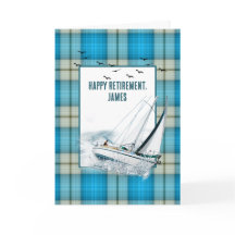 Barco De Vela De Jubilación En Placa