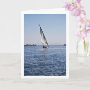 Tarjeta Barco de Vela en el Río Nilo, Luxor