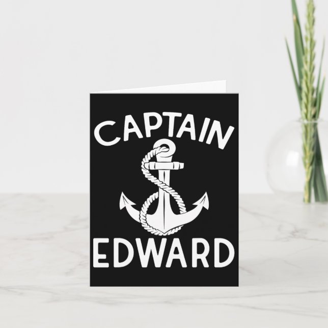 Tarjeta Barco de yate para barcos Captain Edward Anchor (Anverso)