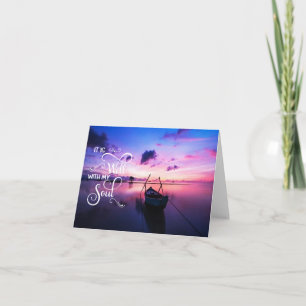 Tarjeta Barco del amanecer  Está bien Carta