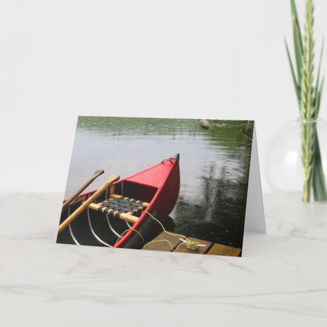 Tarjeta Barco del rojo de la canoa (Anverso)