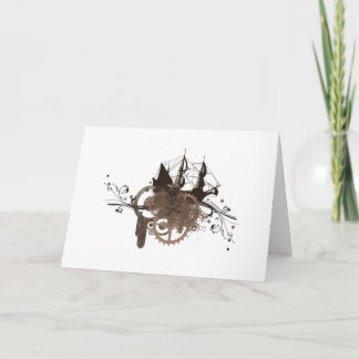 Tarjeta Barco pirata de Steampunk