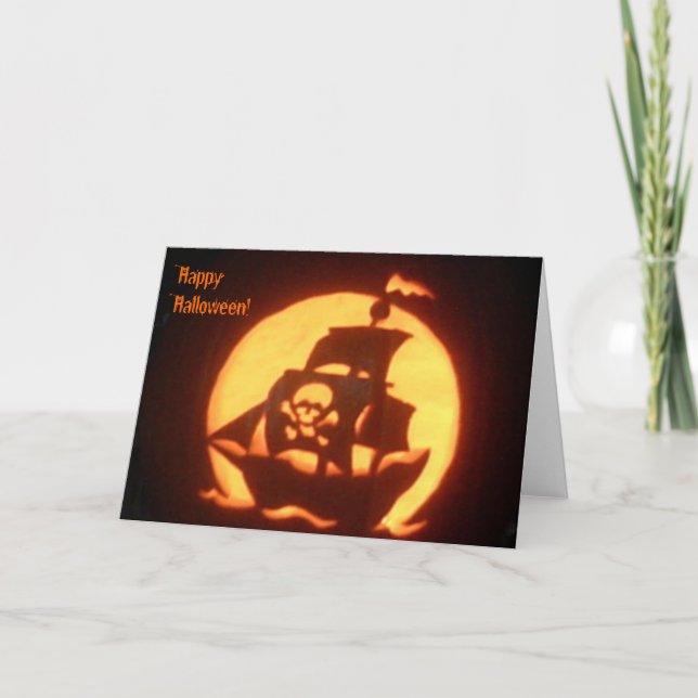 Tarjeta Barco pirata fantasmagórico (Anverso)