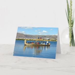 Tarjeta barco titicaca