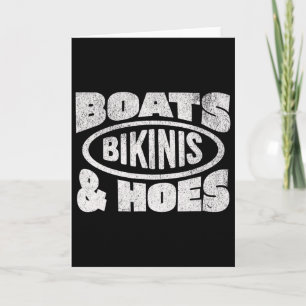 Tarjeta Barcos bikinis y Hoe Amor en barco Crucero en barc