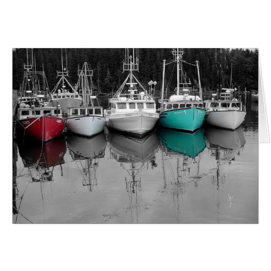 Tarjeta Barcos de pesca