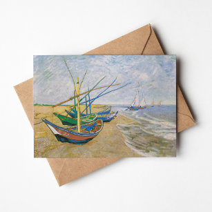 Tarjeta Barcos de pesca   Vincent Van Gogh