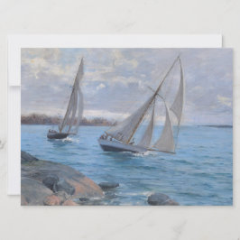 Tarjeta Barcos de vela en el río