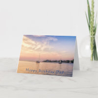 Barcos de vela en Sunset Photo Personalizado Birth