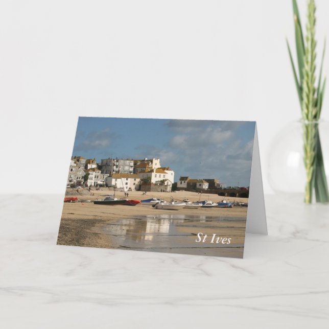 Tarjeta Barcos durante la bajamar, puerto de St Ives (Anverso)