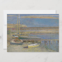 Tarjeta Barcos en aterrizaje (Paisaje de Nueva Inglaterra)