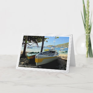 Tarjeta Barcos en Bequia, Granadinas, W.I.