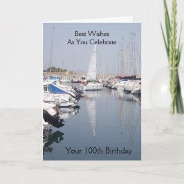 Tarjeta Barcos en un puerto deportivo personalizado 100 cu