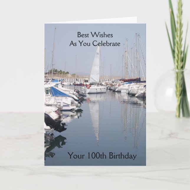 Tarjeta Barcos en un puerto deportivo personalizado 100 cu (Anverso)