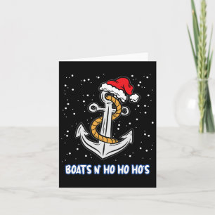 Tarjeta Barcos N Ho Ho Hos Pijama de Navidad Divertido Hum