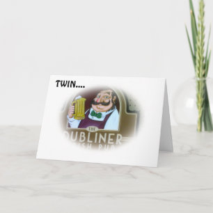 TARJETA BARKEEP DICE "BOTONES ARRIBA" TWIN EL CUMPLEAÑOS