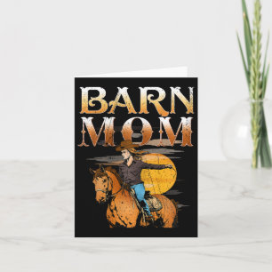 Tarjeta Barn Mom I Ecuestres Pony Horse Fan