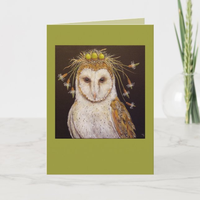 Tarjeta Barn Owl Bride (Anverso)