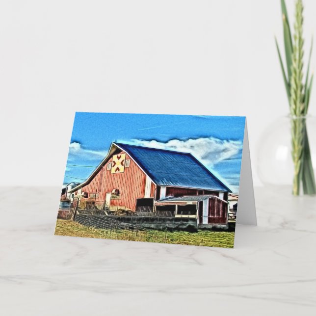 Tarjeta Barn Quilt (Anverso)