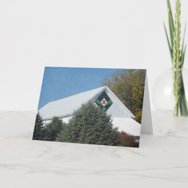 Tarjeta Barn Quilt del condado de Washington (Anverso)
