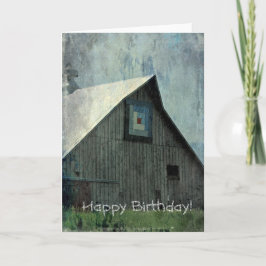 Tarjeta Barn Quilt Grunge, Cumpleaños