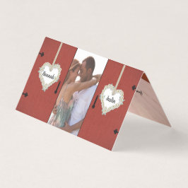 Tarjeta Barn Rojo y Daisies Country Wedding Gracias