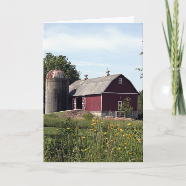 Tarjeta Barn Rojo y Silo (Anverso)