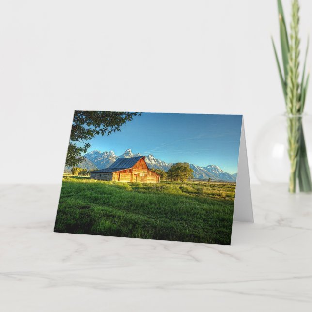 Tarjeta Barn Rural Farm Life Scene Blank Greeting Card (Anverso)