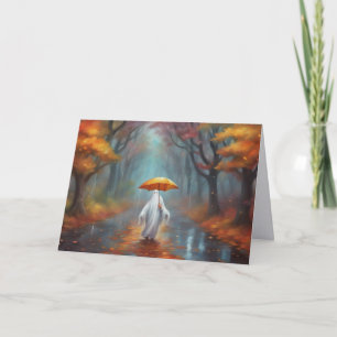 Tarjeta Barnaby Ghost paseo de otoño Halloween