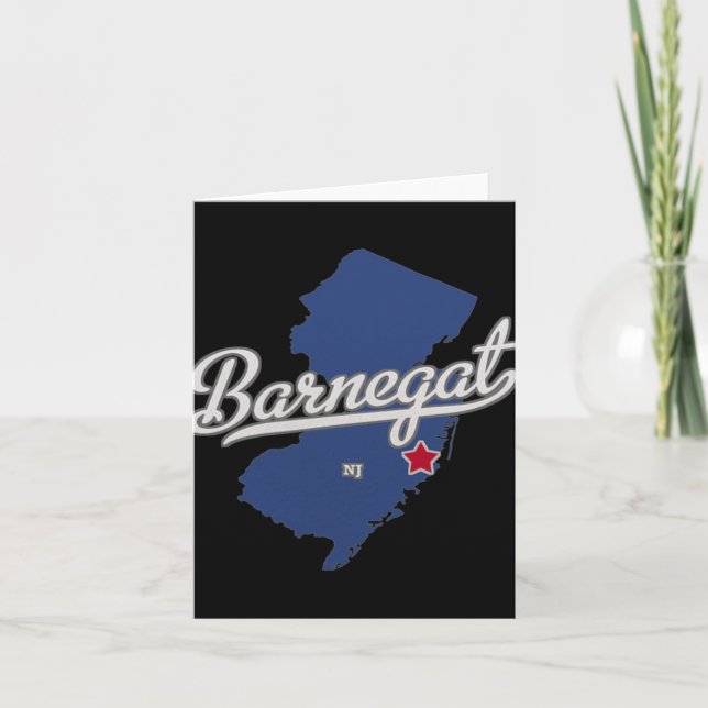 Tarjeta Barnegat New Jersey Nj Map  (Anverso)