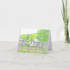 Tarjeta Barniz de piedra de primavera Lavender Notecard