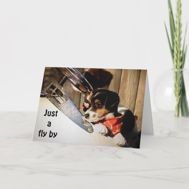 TARJETA BARNSTORMING RUSSELL TERRIORS DICE FELIZ 40 (Anverso)