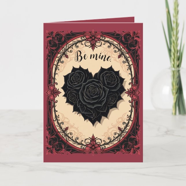 Tarjeta Baroque And Gothic Black Roses (Anverso)