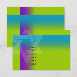 Tarjeta Barra Mitzvah Purple y Turquesa en cualquier color