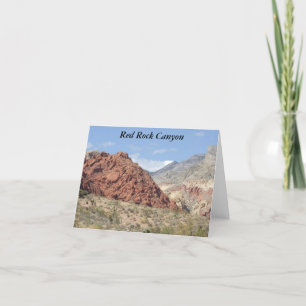 Tarjeta Barranco rojo de la roca, desierto de Mojave,