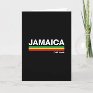 Tarjeta Barras de color reggae retro de Jamaica Vacaciones