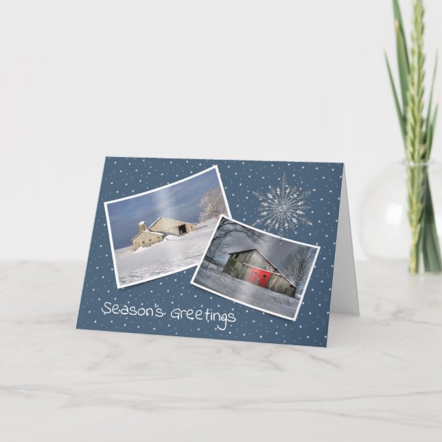 Tarjeta Barras de invierno para navidades (Anverso)