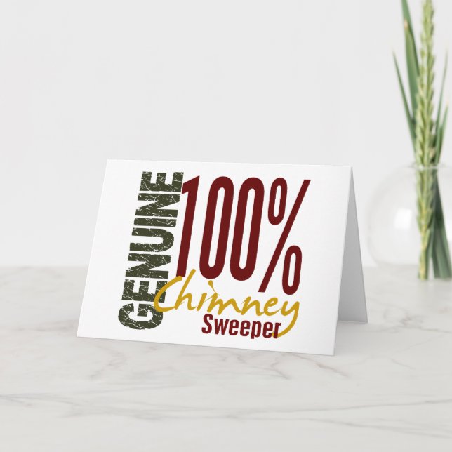 Tarjeta Barrido de chimenea genuino (Anverso)