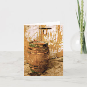 Tarjeta Barril de vino Notecard