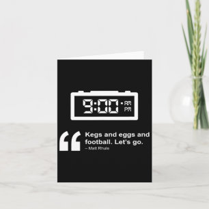 Tarjeta Barriles y huevos y fútbol 